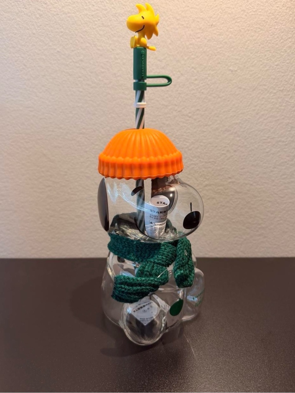 starbucks x peanuts snoopy glass cold cup